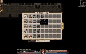 Dungeons of Dredmor beta screenshot skill tome, choosing skills