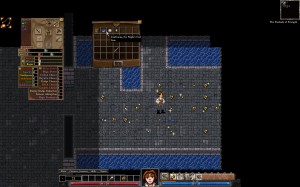 Dungeons of Dredmor beta screenshot in a treasury room with lots of gold