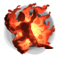 The "I am on fire" icon.